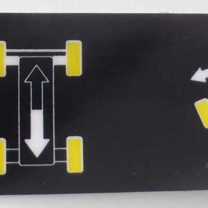 Aufkleber: JLG Fahren -Lenkung B= 114 x H=30 mm