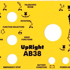 Aufkleber Bedienpult L=200 B=150 mm